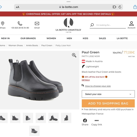 Paul Green Lug Sole leather booties US sz 10 made in Austria - Picture 4 of 9